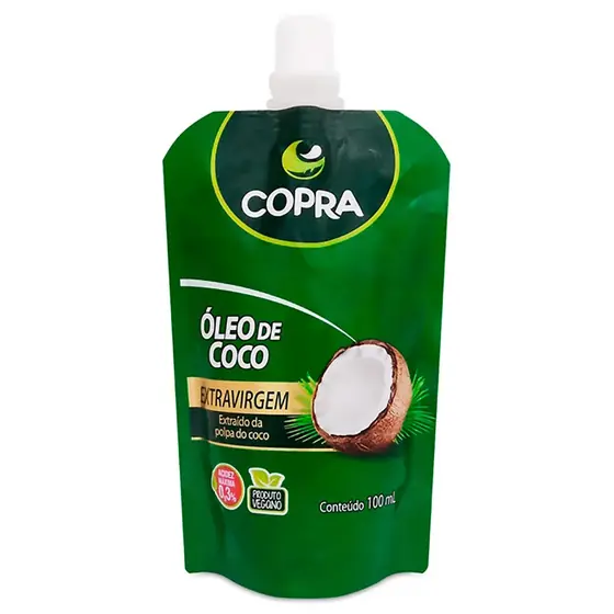 Óleo de Coco Extra Virgem Sachê Copra 100ml