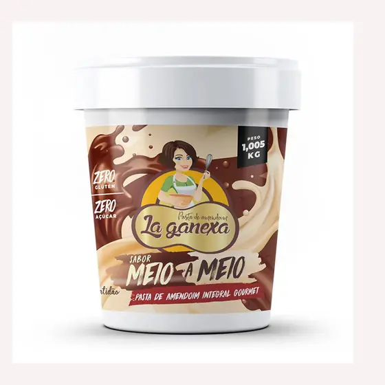 Pasta de Amendoim Meio a Meio La Ganexa 450g