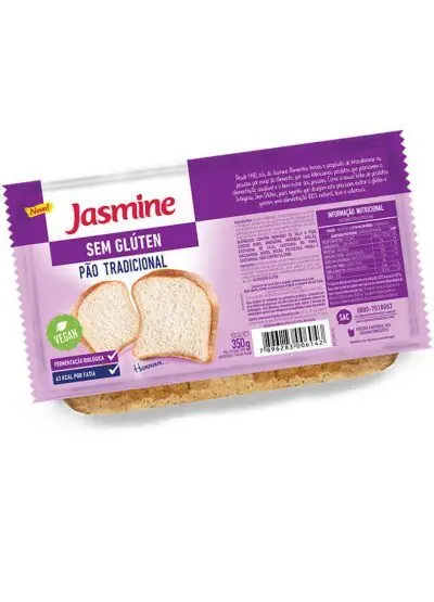 Pão Tradicional Sem Glúten Jasmine 350g