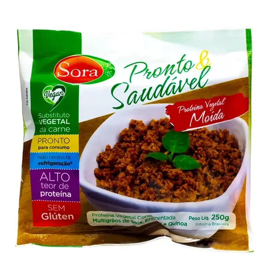 Carne Vegetal Moída Pronto e Saudável Sora -200g