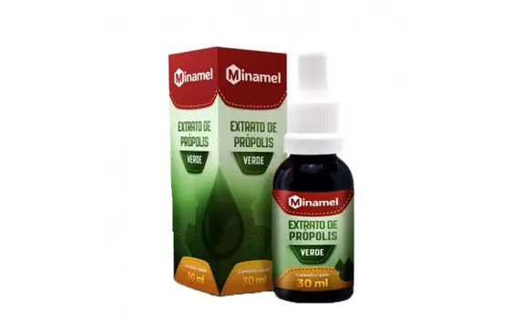Extrato de Própolis Aquoso Verde - 30ML - MINAMEL
