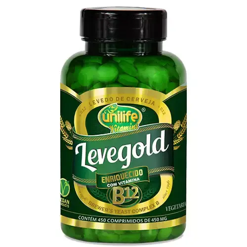 Levedo de Cerveja , Vit B12 - Levegold - Unilife 450 cápsulas