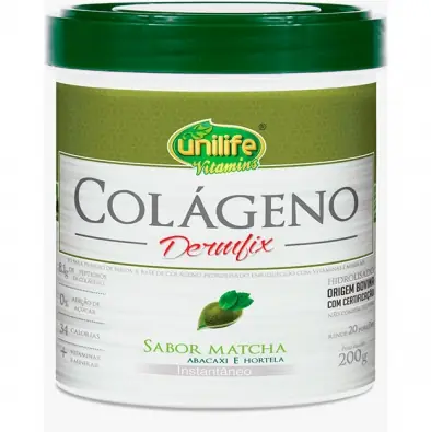 Colágeno em Pó Dermfix Sabor Abacaxi com Hortelã 200g