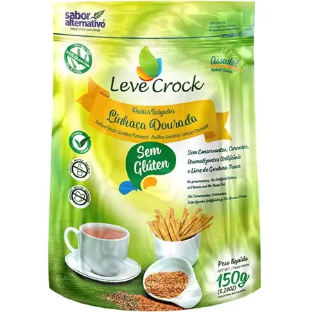 Palitos Salgados Linhaça Dourada LEVE CROCK 150g