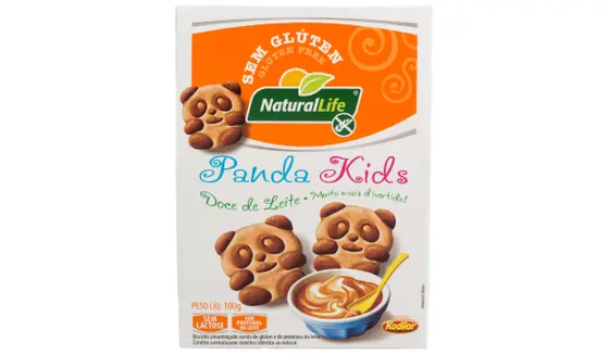Biscoito Panda Kids sabor doce de leite NaturalLife 100g
