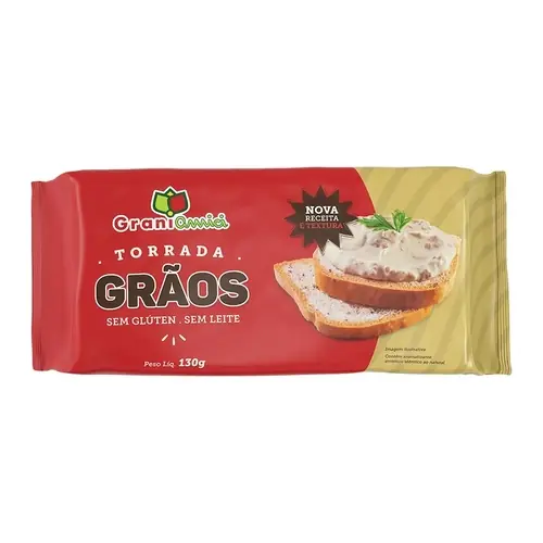 Torrada Grãos sem glúten / sem leite GRANI AMICI -130g