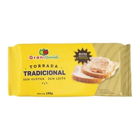Torrada Tradicional sem glúten /sem leite