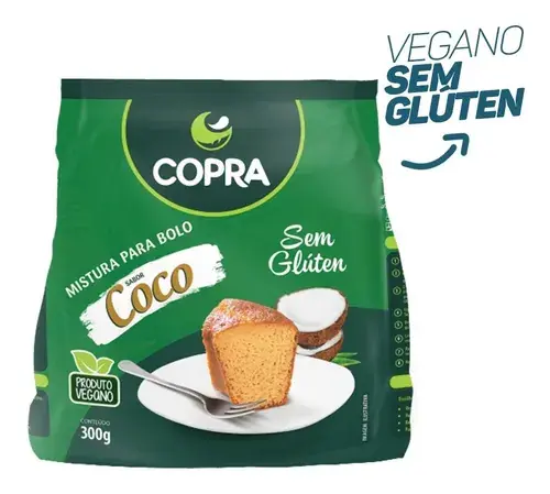 Mistura para Bolo sabor coco sem glúten COPRA - 300g