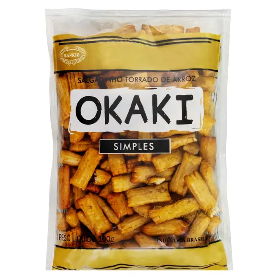 Salgadinho Torrado de Arroz OKAKI simples - 100g