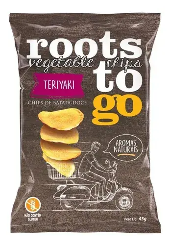 Chips De Batata Doce Sabor Teriyaki 45g - Roots To Go