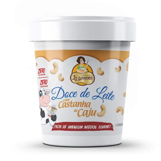 Pasta de Amendoim Integral LA GANEXA Doce de Leite com Castanha de Caju- 450g