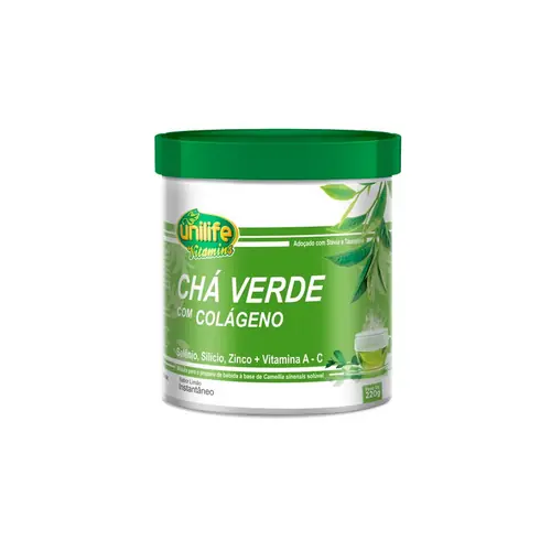 Chá Verde com Colágeno Limão 220g Unilife