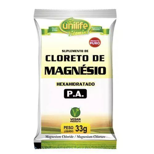 Cloreto de Magnésio P.A. em Pó Puro Unilife 33g