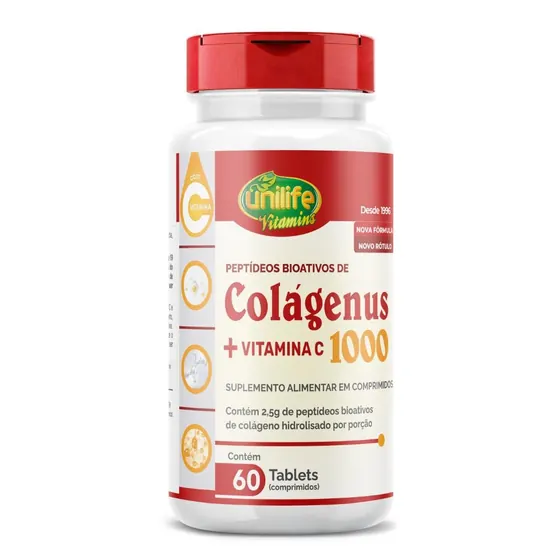 Colágeno com Vitamina C Unilife 60 Comprimidos