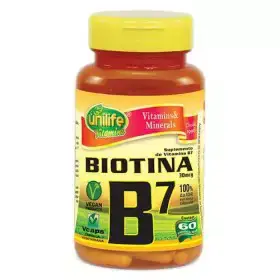 Vitamina B7 Biotina Unilife 60 cápsulas
