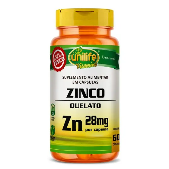 Zinco Unilife 60 Cápsulas