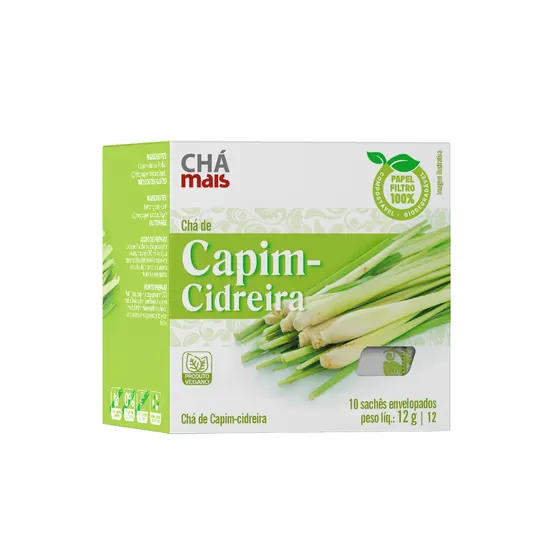 Chá de Capim-cidreira Chámais 10 sachês 12g