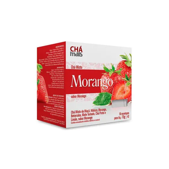 Chá de Morango Chámais em Sachês 15g