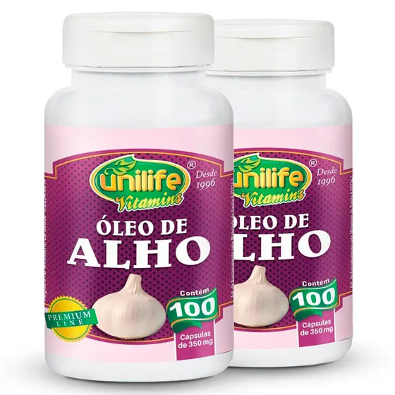 Óleo de Alho 350mg Unilife 100 cápsulas