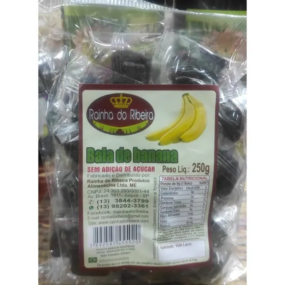Bala de Banana sem Açúcar 250g