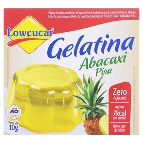 Gelatina Abacaxi Lowçucar Zero 10g