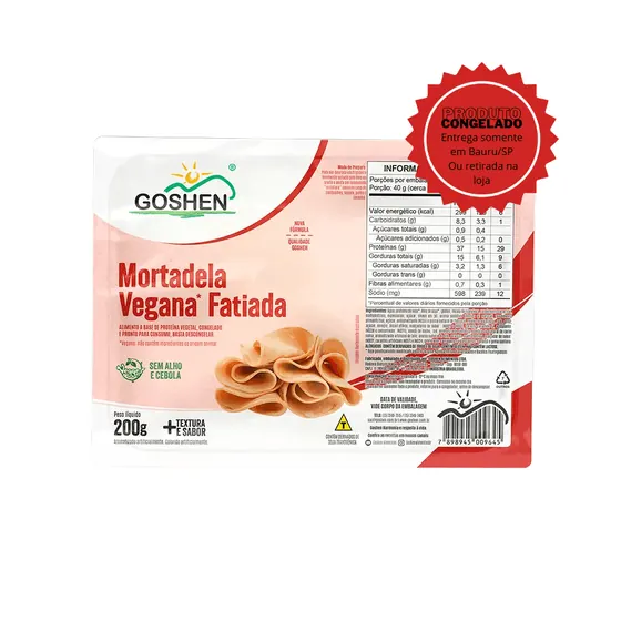 Mortadela Vegana Fatiada Goshen 200g