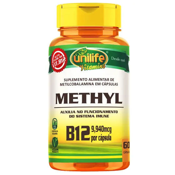 Methyl Vitamina B12 Unilife 60 cápsulas