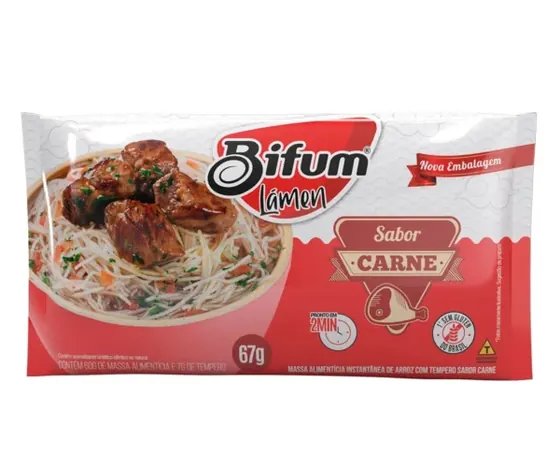 Lamen de Arroz Bifum Carne 67g