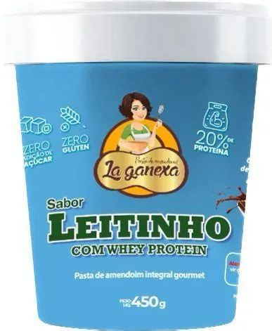 Pasta de Amendoim Leitinho Whey La Ganexa 450g