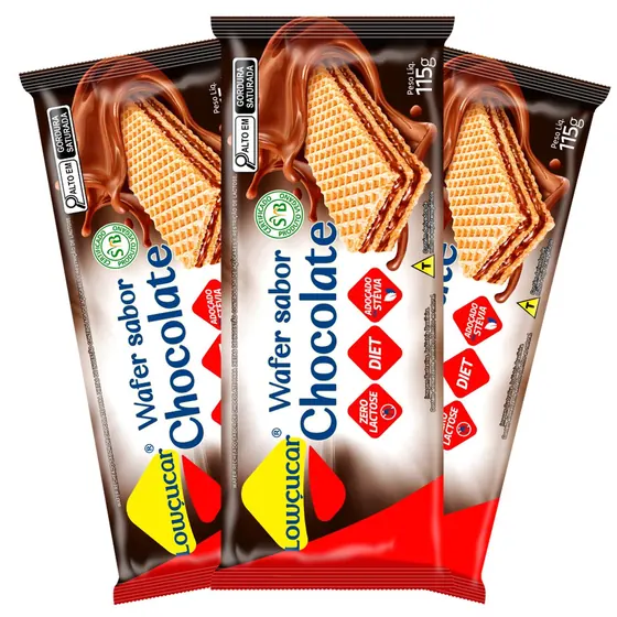 Wafer Zero Chocolate Lowçucar 115g
