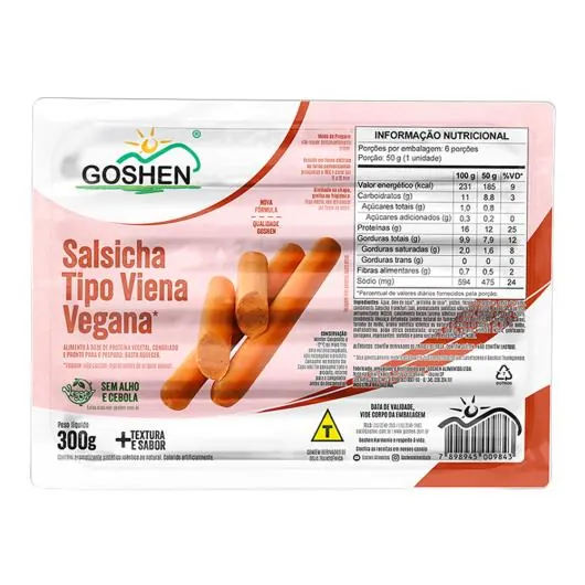 Salsicha Vegana Tipo Viena Vegges 300g