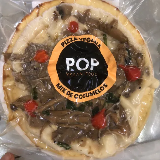 Pizza Vegana Mix de Cogumelos Congelada Pop Vegan