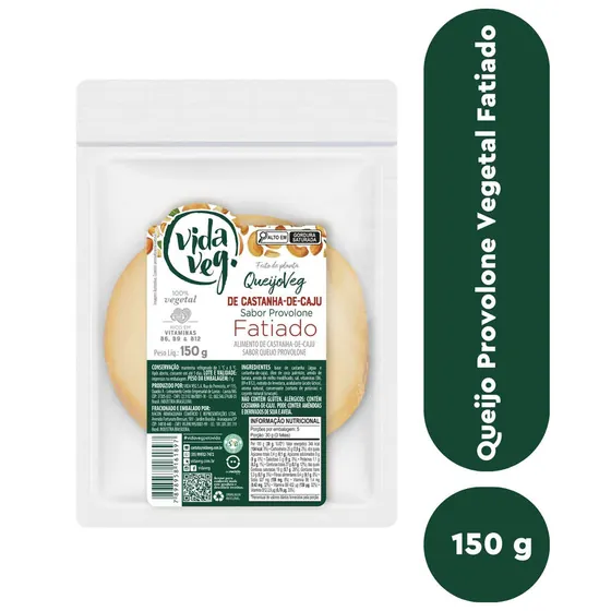 Queijo Vegano Provolone Fatiado Vida Veg 150g