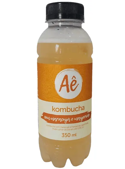 Kombucha AE Maracujá com Manjericão