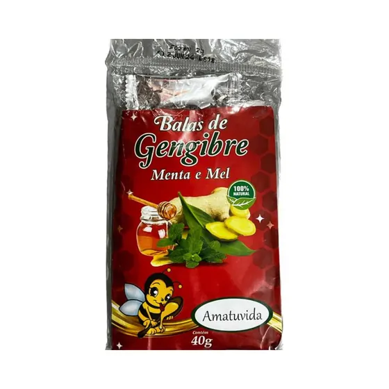 Bala de Gengibre, Menta e Mel