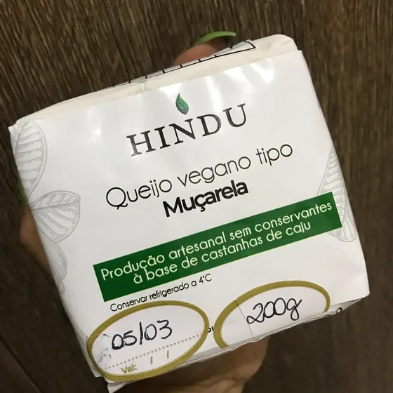 Queijo Mussarela Cremoso Vegano Hindu 500g