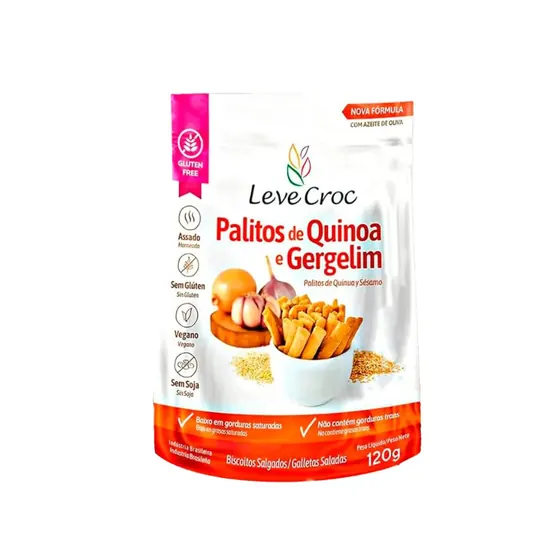 Palitos de Quinoa e Gergelim Leve Croc 120g