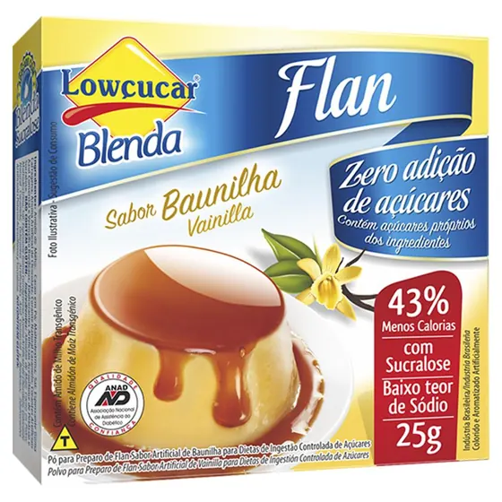Flan Blenda Zero Baunilha Lowçucar 25g