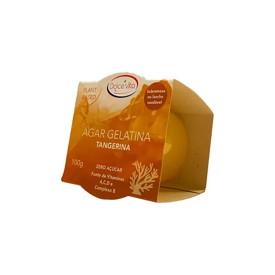 Gelatina Vegana de Ágar Tangerina sem Açúcar 100g