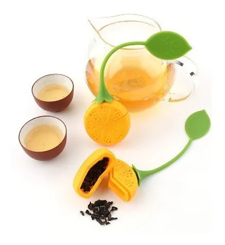 Infusor de Chá de Silicone Laranja