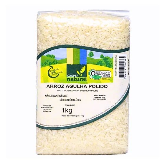 Arroz Agulhinha Polido Orgânico 1kg