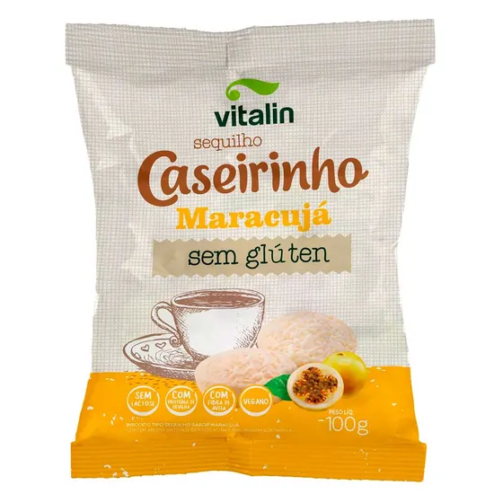 Biscoito Caseirinho Sequilho Maracujá sem Glúten Vitalin 100g