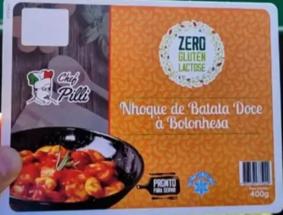 Nhoque de Batata-doce sem Glúten e sem Lactose Chef Pilli 500g