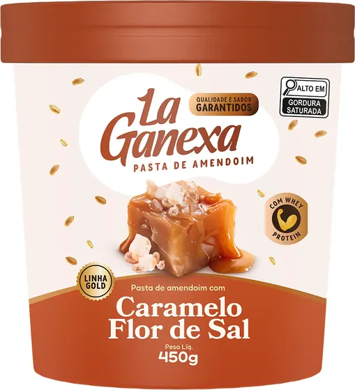 Pasta de Amendoim Caramelo com Flor de Sal La Ganexa 450g