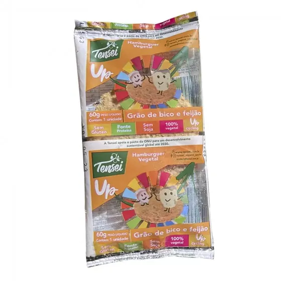 Hambúrguer Vegetal de Grão-de-bico e Feijão Tensei Up 60g