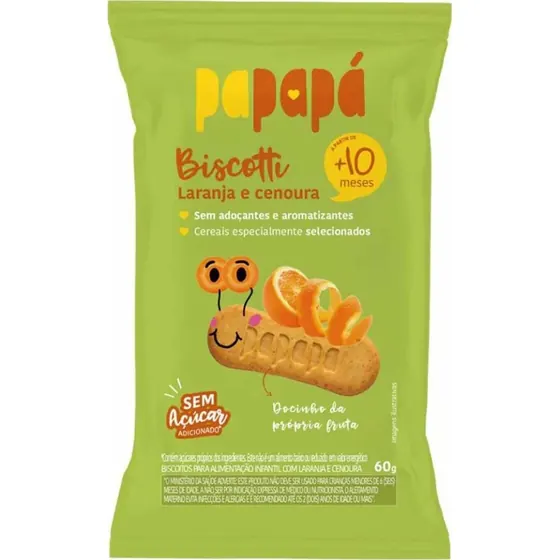 Biscotti de Laranja e Cenoura Papapá
