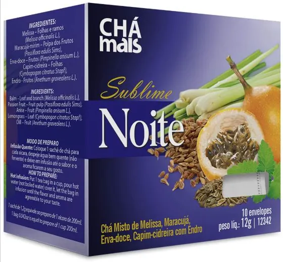 Chá Sublime Noite e Melatonina Chamais