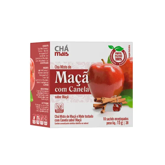 Chá de Maçã com Canela Chámais 10 sachês 15g