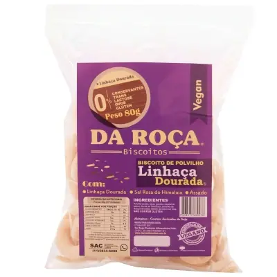 Biscoito de Povilho da Roça Linhaça Dourada 80g