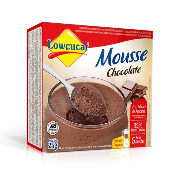 Mousse Lowçucar Chocolate Zero 25g